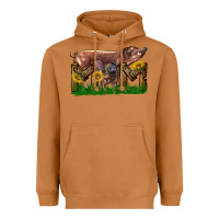 Meerkat Western Mom With Duroc Pig And Baby Pig Heavyweight Hoodie - LillyAllenDesigns