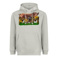 Western Mom With Duroc Pig And Baby Pig Heavyweight Hoodie | Teevron