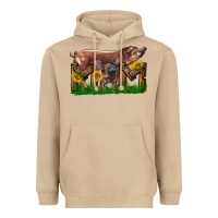 Mushroom Western Mom With Duroc Pig And Baby Pig Heavyweight Hoodie - LillyAllenDesigns