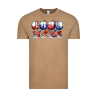 Vintage Coffee American wine glasses Vintage Tee - Zillion Design Studio