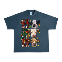 Midnight Navy hohoho cows Urban Heavy Tee - RanaPortraitStore