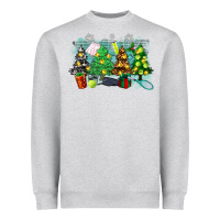 Heather Grey leopard with tennis Heavyweight Sweatshirt - Zillion Design Studio