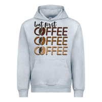 Heather Grey but first coffee coffee coffee Urban Hoodie - BarkalooDesign