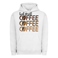 Pigment Lunar Rock but first coffee coffee coffee Urban Hoodie - BarkalooDesign
