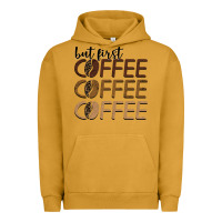 Pigment Peanut Butter but first coffee coffee coffee Urban Hoodie - BarkalooDesign