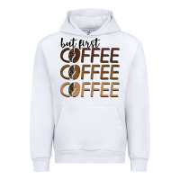 White but first coffee coffee coffee Urban Hoodie - BarkalooDesign