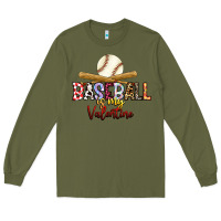 Army Green baseball is my valentine Long Sleeve Tee - RacoonDesign