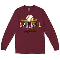 Burgundy baseball is my valentine Long Sleeve Tee - RacoonDesign
