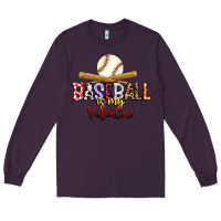 Plum baseball is my valentine Long Sleeve Tee - RacoonDesign