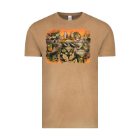 Vintage Camel camouflage bunny background Vintage Tee - BarkalooDesign