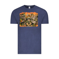 Vintage Denim camouflage bunny background Vintage Tee - BarkalooDesign