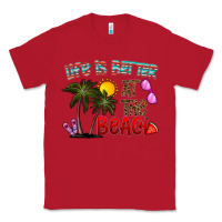 Red life is better at the beach Classic Tee - CowhideDigitalArt