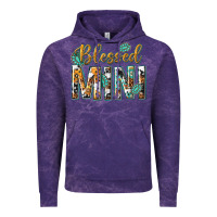 Cloud Purple blessed mini with leopard and aztec Vintage Hoodie - texasbilliewilder