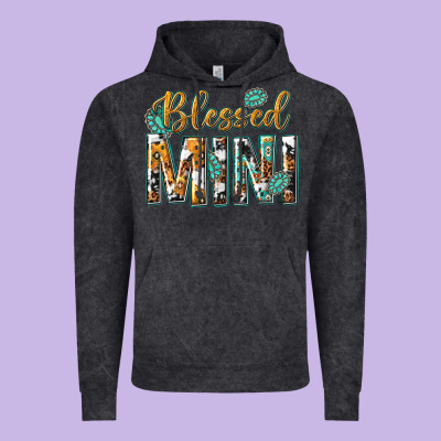 Vintage Hoodie blessed mini with leopard and aztec