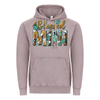Vintage Zinc blessed mini with leopard and aztec Vintage Hoodie - texasbilliewilder