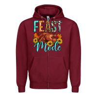 Burgundy Feast mode Zipper Hoodie - Artiststas