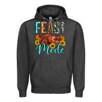 Charcoal Heather Feast mode Zipper Hoodie - Artiststas