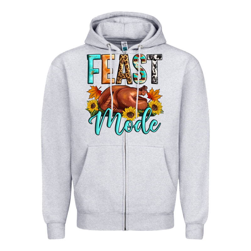 Feast Mode Zipper Hoodie by Artiststas | Teevron
