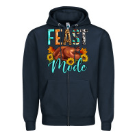 Navy Feast mode Zipper Hoodie - Artiststas