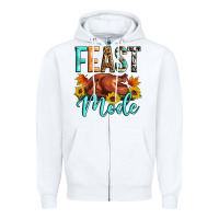 White Feast mode Zipper Hoodie - Artiststas