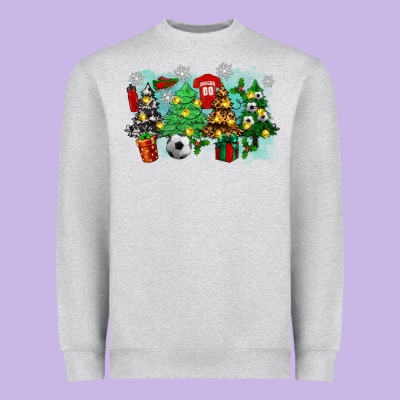 Heavyweight Sweatshirt christmas trees with tennis