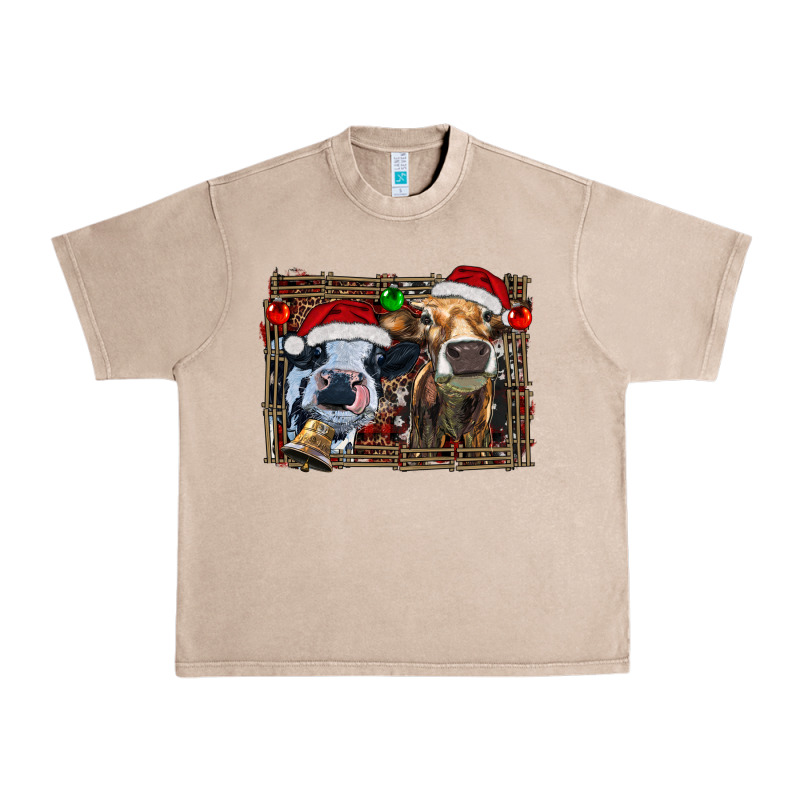Christmas Heifers With Leopard And Cowhide Background Urban Heavy Tee by RanaPortraitStore | Teevron