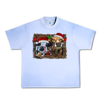 Grape Ice christmas heifers with leopard and cowhide background Urban Heavy Tee - RanaPortraitStore