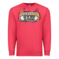 Cardinal ask me about my pronouns Premium Sweatshirt - MaliasSmallBusiness