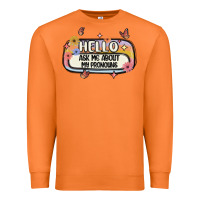 Carrot ask me about my pronouns Premium Sweatshirt - MaliasSmallBusiness