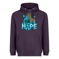 Plum hope tealribbonovarian cancer nails Heavyweight Hoodie - NancyCooperArtShop