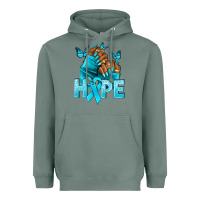 Sage hope tealribbonovarian cancer nails Heavyweight Hoodie - NancyCooperArtShop
