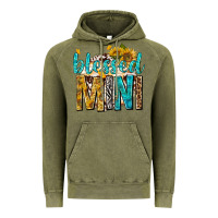 Vintage Olive blessed mini with sunflowers Vintage Hoodie - texasbilliewilder