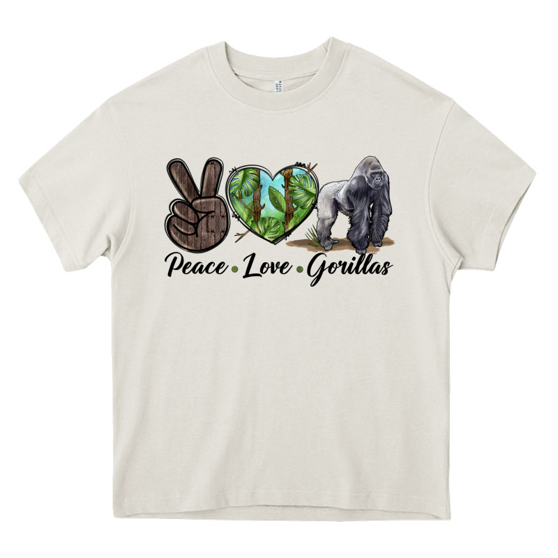 Peace Love Gorillas Heavy Core Tee by LillyAllenDesigns | Teevron