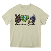 Mossy Peace Love Gorillas Heavy Core Tee - LillyAllenDesigns