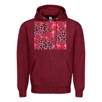 Burgundy valentines day Zipper Hoodie - JahusDesignShop