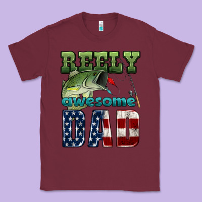 Reely Awesome Dad Classic Tee Designed By Hra Design Shop
