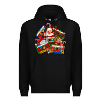 Black christmas cassette tapes Premium Hoodie - MaliasSmallBusiness