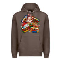 Coffee christmas cassette tapes Premium Hoodie - MaliasSmallBusiness