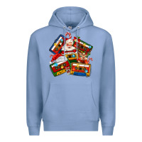 Colony Blue christmas cassette tapes Premium Hoodie - MaliasSmallBusiness