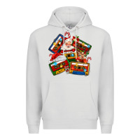 Dove Grey christmas cassette tapes Premium Hoodie - MaliasSmallBusiness