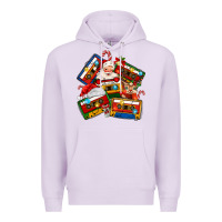 Lilac christmas cassette tapes Premium Hoodie - MaliasSmallBusiness
