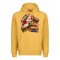 Mustard christmas cassette tapes Premium Hoodie - MaliasSmallBusiness