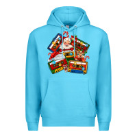 Ocean Blue christmas cassette tapes Premium Hoodie - MaliasSmallBusiness