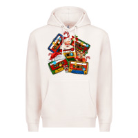 Pale Pink christmas cassette tapes Premium Hoodie - MaliasSmallBusiness