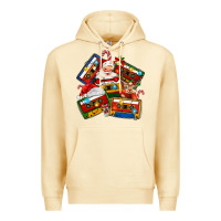 Pina Colada christmas cassette tapes Premium Hoodie - MaliasSmallBusiness
