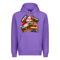 Purple christmas cassette tapes Premium Hoodie - MaliasSmallBusiness