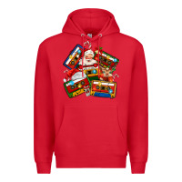 Red christmas cassette tapes Premium Hoodie - MaliasSmallBusiness