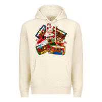 Sandshell christmas cassette tapes Premium Hoodie - MaliasSmallBusiness
