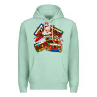 Seafoam christmas cassette tapes Premium Hoodie - MaliasSmallBusiness