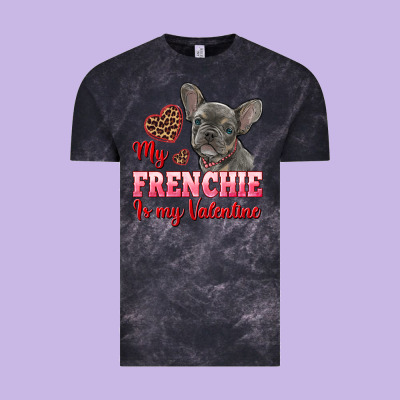 My Frenchie Is My Valentine Vintage Tee Designed By Ranaportraitstore